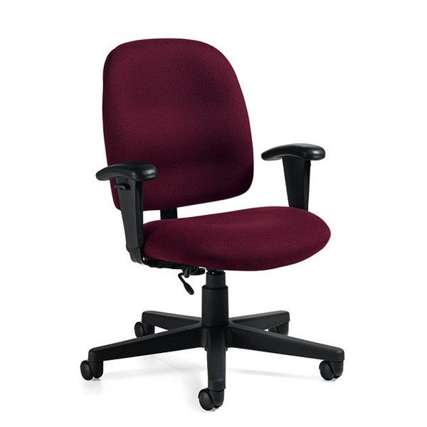 global Granada Low Back Durable Task Chair with Arms- 3255