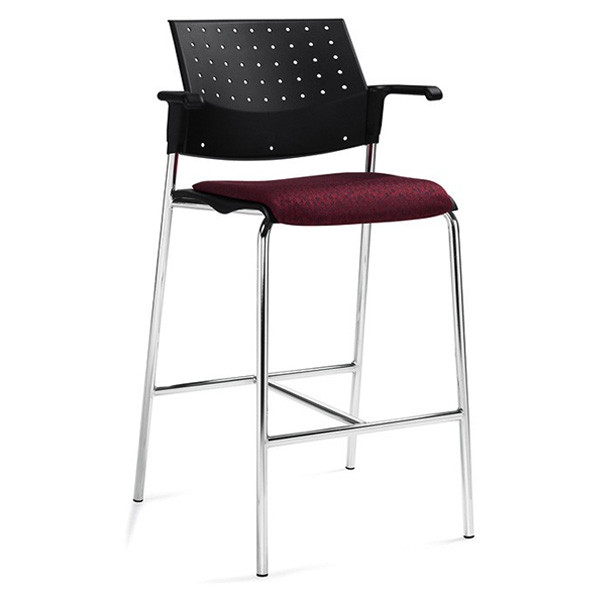 Sonic 6564 - Bar height stool with upholstered seat