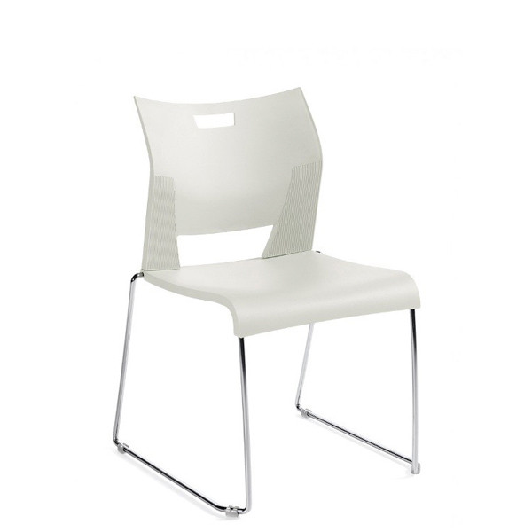 Global Plastic stacking chair - Duet 6621 - Cloud IVC - Armless