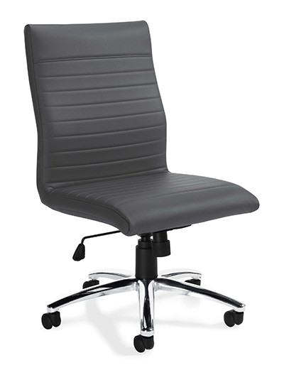 Global MVL Ultra - High back tilter leather chair - BL27 Charcoal