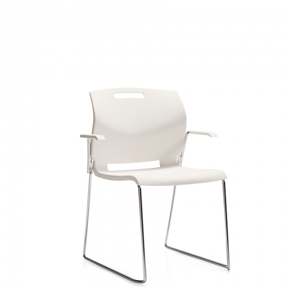 Stackable Polypropylene Chair - Popcorn with Arm